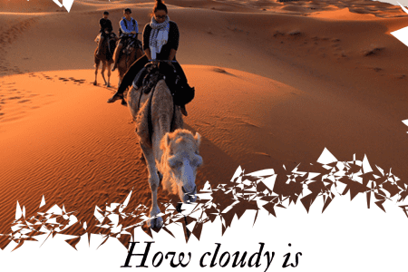 How cloudy is Merzouga in April